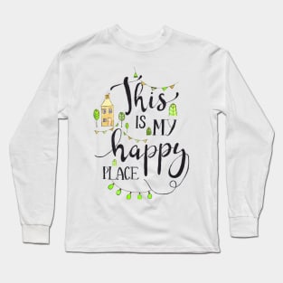 Happy place lime Long Sleeve T-Shirt